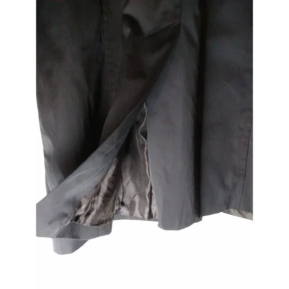 London Fog Womens Sz M Lined Black Coat Metal Grommet Latch Fastener - Picture 5 of 7